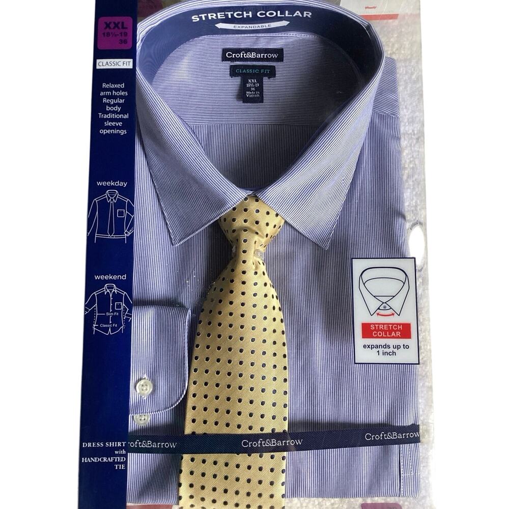Croft and Barrow XXL Dress Shirt 18.5-19